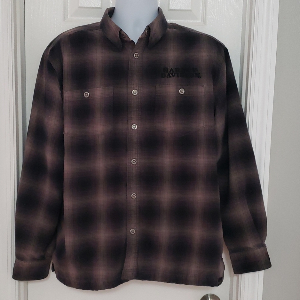 Men's XL Harley Davidson Quilted Flannel Jacket